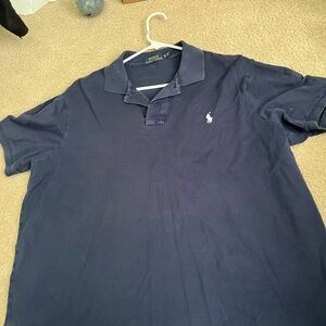 Ralph Lauren Classic Navy with White Logo Polo Shirt EUC XL